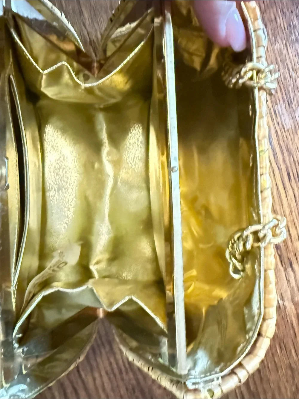 Woven Straw Clutch Bag in Yellow